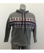 Pull &amp; Bear Original  Women&#39;s Extra Small  Gray Patterned  Long Sleeve H... - $7.92