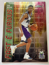 2001-02 Ray Allen Topps Chrome Fast &amp; Furious #FF09 Milwaukee Bucks NBA - £3.94 GBP