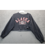 Prairie Mountain Sweatshirt Womens Medium Gray Cropped Alaska The Last F... - $378.53 MXN