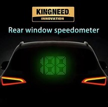 Car Rear Window Speedometer HUD GPS Head Up Display Anti Rear End Collision -NEW - £34.85 GBP