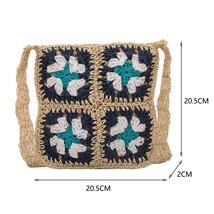 Women Straw Woven Shoulder Bag Female Summer Beach Casual Daily Holiday Handbag  - £22.70 GBP