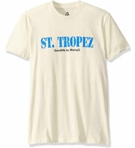 Marky G Men&#39;s Saint Tropez Graphic Sueded  Crew Neck T-Shirt, Sand, Medium - £5.93 GBP