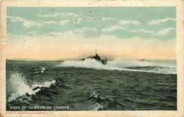 1925 Postcard Wake Of Submarine Chaser Posted Norfolk Virginia Va - £4.26 GBP