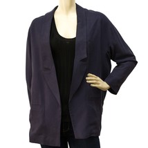 J&#39;aime Les Garcons Blue Boyfriend Oversize Cotton Summer Blazer jacket s... - $118.80