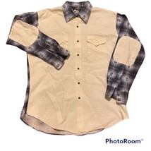 Ruddock Bros Western Aztec Vintage Button Up Long Sleeve Shirt Men&#39;s 17 35 - £23.31 GBP