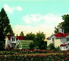 Vtg Linen Postcard Santa Rosa California CA Lurther Burbank Gardens  - £3.11 GBP