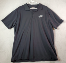Philadelphia Eagles Nike Golf Shirt Men XL Black 100% Polyester Short Sleeve EUC - £13.96 GBP