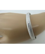 835 European Silver Mesh Bracelet Diamond Cut Design 20 Grams 7.5&quot; Long ... - $68.56 CAD