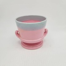 Vintage Planter Hull Pottery, Pedestal Foot, Pink Blue, Double Handles - £28.84 GBP