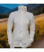Lululemon Such A Cinch Jacket Womens 4 Off White Hooded Full Zip Water R... - $42.22