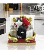 Royal Service Black and White Tuxedo Cat Napkin And Salt Pepper Shakers ... - $560.63 MXN