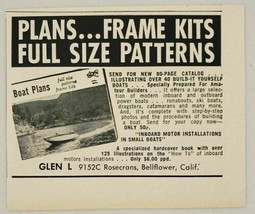 1961 Print Ad Glen L Boat Plans Frame Kits Bellflower,California - $9.28