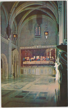 1960&#39;s Postcard THE LAST SUPPER Stain Glass Re-creation FOREST LAWN Glen... - £2.33 GBP