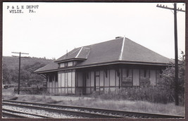 Pittsburgh &amp; Lake Erie Railroad Train Station Depot RPPC - Wylie, PA - $15.75