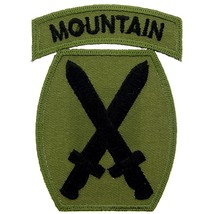 U.S. Army 10th Mountain Division Patch Green 3&quot; - £9.04 GBP