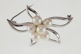 Argent Sterling Vintage Perle Broche Joli Condition ! 40 MM Large - $2,573.88 MXN