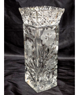 Antique MCKEE ABP 10&quot; Clear Cut Glass INNOVATION 410 Square Vase - Circa... - $54.42