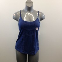 Simple Pleasures Cami/Tank Top w/Shelf Bra Women&#39;s Size Small Blue Polye... - $7.92