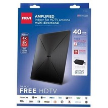 Rca ANT1360E Indoor Hdtv Flat Antenna, Black - £25.47 GBP