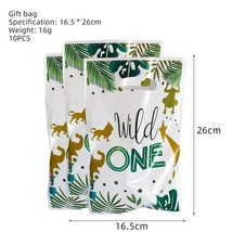 10pcs  Safari s Gift Bag 1st First Wild One Birthday Party Candy Packaging Bags  - £116.72 GBP