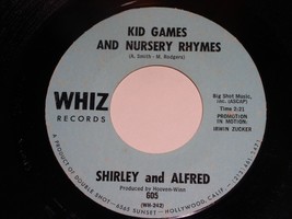 Shirley And Alfred Kid Games Nursery Rhymes Too Much 45 RPM Record Whiz ... - $12.99
