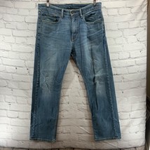 Levi’s Jeans 505 Mens Sz 34 X 30 Straight Fit Cotton Blend Light Wash Blue - £15.85 GBP