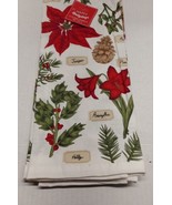 St Nicholas Square 2 Piece Kitchen Towel Set - Juniper Poinsettia Christ... - £5.46 GBP