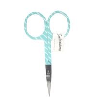 3 3/4 Inch Embroidery Scissor Green and White Stripe Handle - $4.95