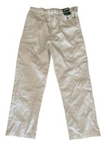 Landau Essentials Men&#39;s Elastic Waist Cargo Scrub Pants Medium White 8555 - $24.74