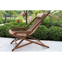 Eucalyptus Swing Lounger with Pillow Brown Stained - £128.33 GBP