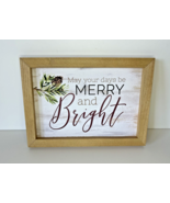P. Graham Dunn &quot;Merry and Be Bright&quot; Sign, 10.5&quot;x7.5&quot; - NEW! - €6,96 EUR