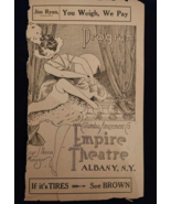 Antique 1920 Paper Advertisement Albany New York Empire Theatre Program ... - $39.50