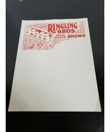 Unused Ringling Brothers World Greatest Shows stationary - £13.22 GBP