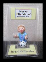 Hallmark Merry Miniatures Kids Collection Speedy Soccer Figurine 2" 2000... - $12.86