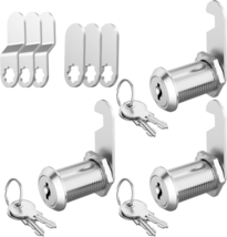 Cabinet Locks with Keys, 3 Pack Toolbox Lock Cam Locks 1-1/8&quot; Keyed Alike, Mailb - £20.49 GBP
