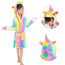 Kid Animal Robe Toddler Unicorn Bathrobe Flannel Robes Unisex Costumes S... - $28.99