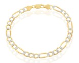 8&quot; Unisex Bracelet .925 Yellow and White Gold 378519 - $99.00