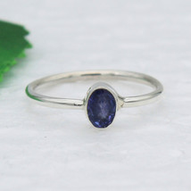 925 Sterling Silver Natural Tanzanite Ring Handmade Jewelry Gift For Her - $26.17