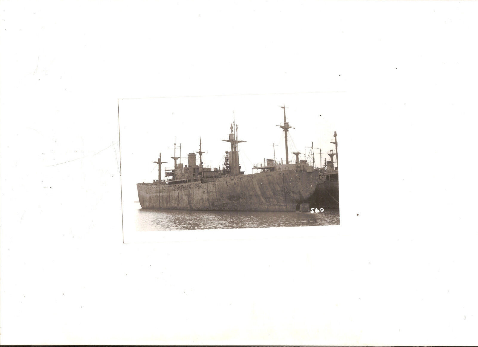 Primary image for Vintage Black & White Photograph Rusty Ship 560