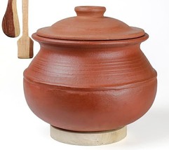 Clay Rice Handi/Earthen/Mud/Mitti Pot with Lid for Cooking and Serving 1... - $49.49+