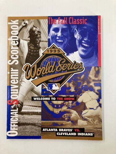 1995 MLB Atlanta Braves vs Cleveland Indians Official Souvenir Scorebook - $14.20