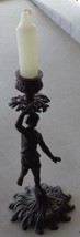 Antique Metal Figural Candle Stick Holder - ART NOUVEAU - VGC - FABULOUS... - £54.50 GBP