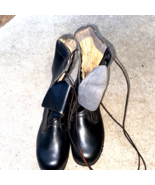 NEW Original US Army 1970s  Dated Black Leather Combat Boots - Size 7 Wide - $140.25
