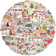 100PCS Christmas Aesthetics Stickers Groovy Boho Hippie Cute Christmas Gifts for - £13.41 GBP