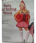 Sexy Adult Little Red Riding Hood Costume Dress w/ Cape Small 6-8 Fairyt... - $31.82 CAD