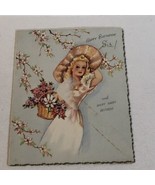 Vintage Birthday Card Happy Birthday Sis Box4 - $3.95