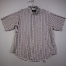 Orvis Shirt Adult L White Check Short Sleeve Button Up Casual Pocket Men - £20.60 GBP