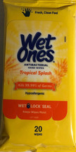 Wet Ones Hand Wipes 1ea 20 pcs pack Tropical Splash New Ship24HRS - $4.83