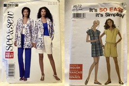 Butterick See Sew B6442,Simplicity So Easy 9672 Sewing Pattern Casual PE... - £10.44 GBP