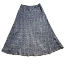 East5th Classy Long Dressy A-Line Skirt ~ Sz 12 ~ Black &amp; Beige ~ Lined - £17.69 GBP